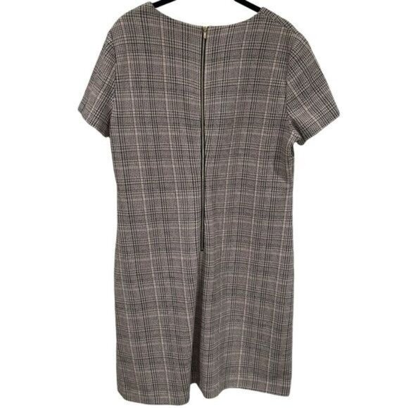 Calvin Klein Mauve and Black Striped Short Sleeve Midi Dress Career Capsule S/M - Picture 5 of 10